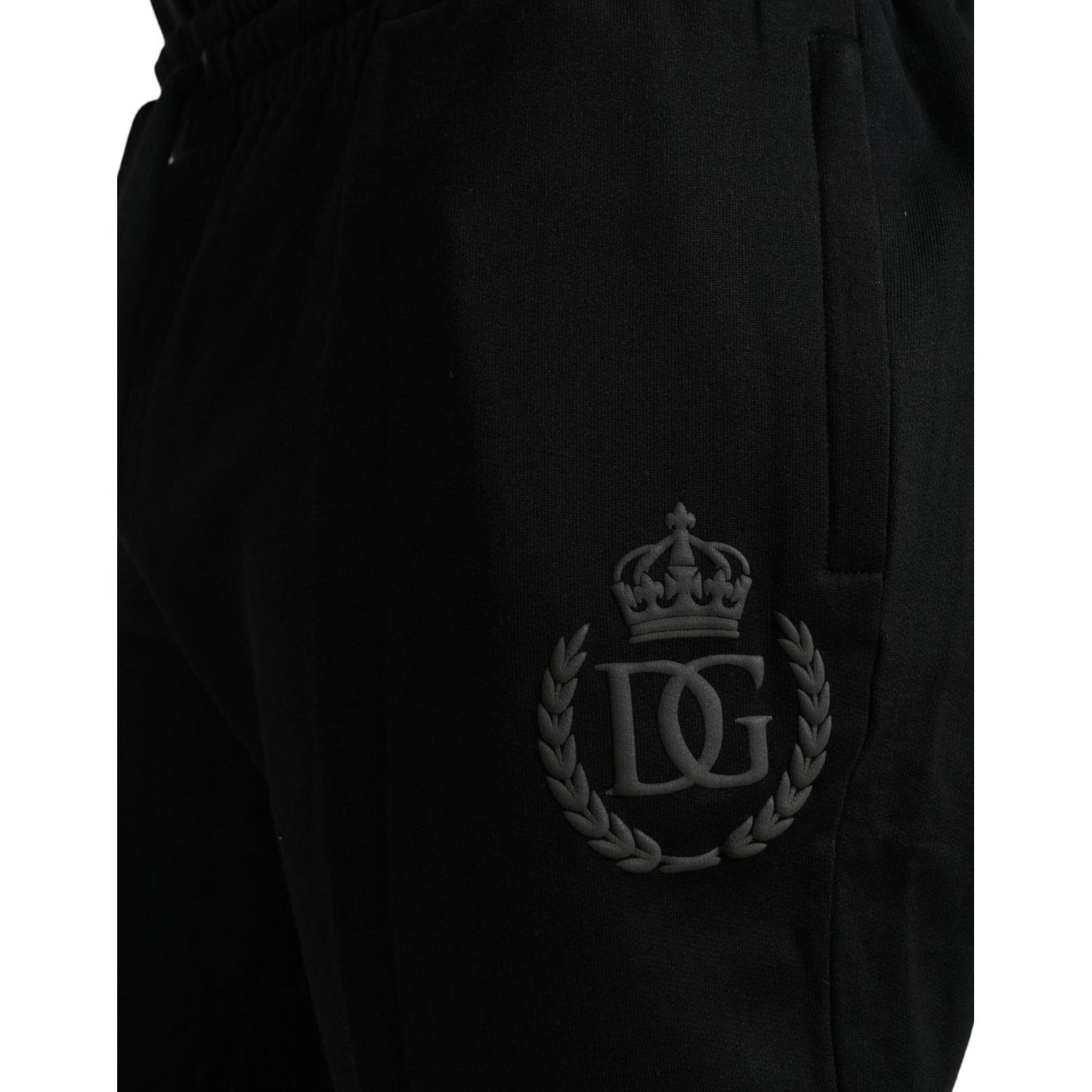 Dolce & Gabbana Elegant Black Cotton Jogger Pants Dolce & Gabbana Black