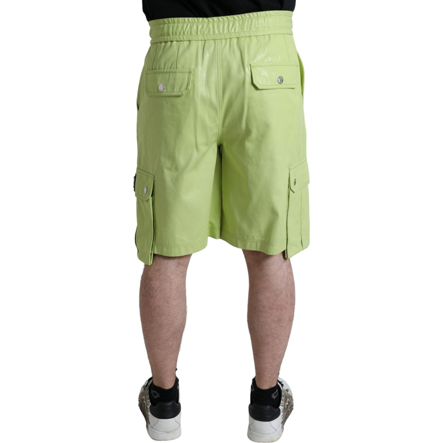 Dolce & Gabbana Chic Light Green Cotton Bermuda Shorts Dolce & Gabbana Dark Khaki