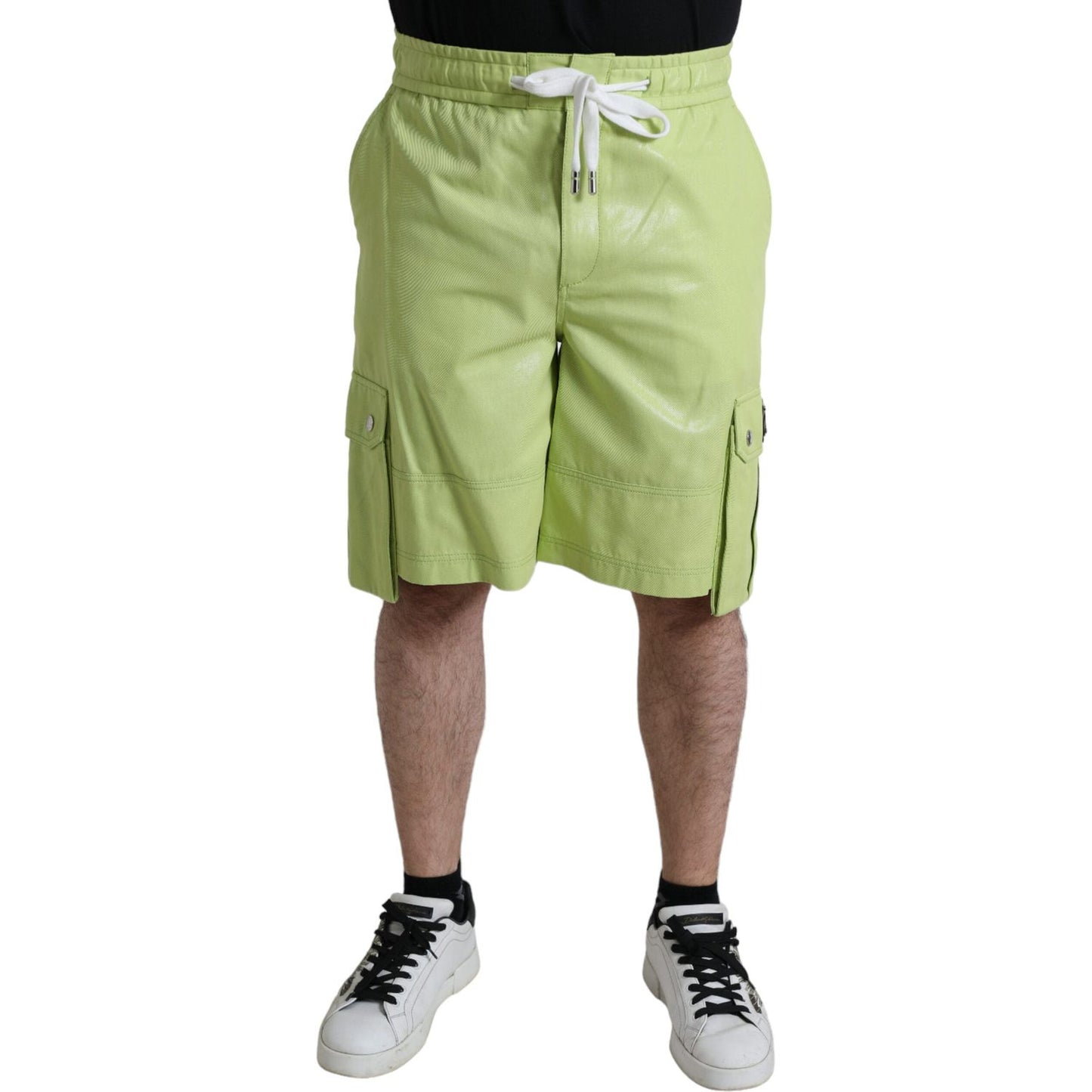 Dolce & Gabbana Chic Light Green Cotton Bermuda Shorts Dolce & Gabbana Dark Khaki