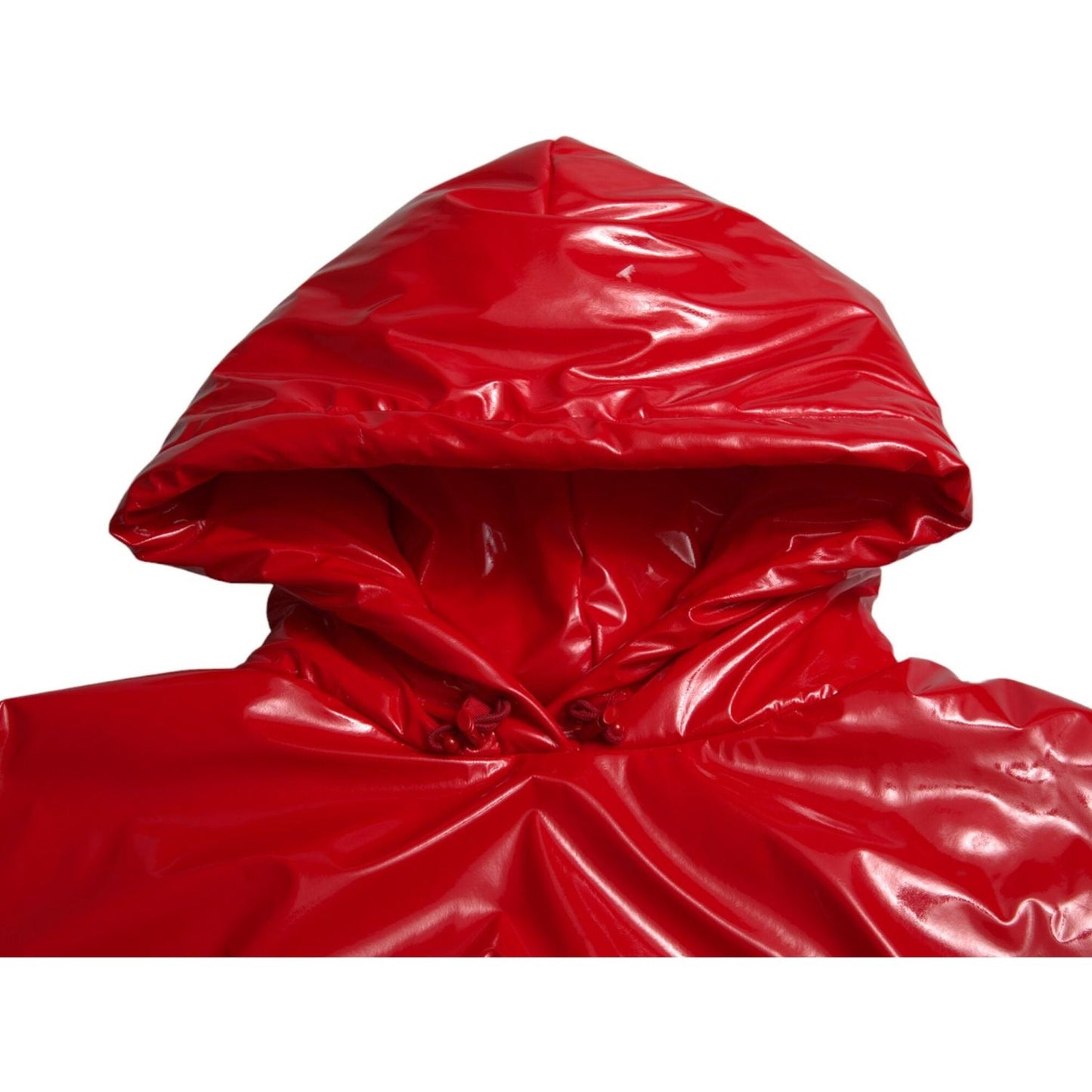 Dolce & Gabbana Chic Shiny Red Cropped Jacket Dolce & Gabbana Firebrick