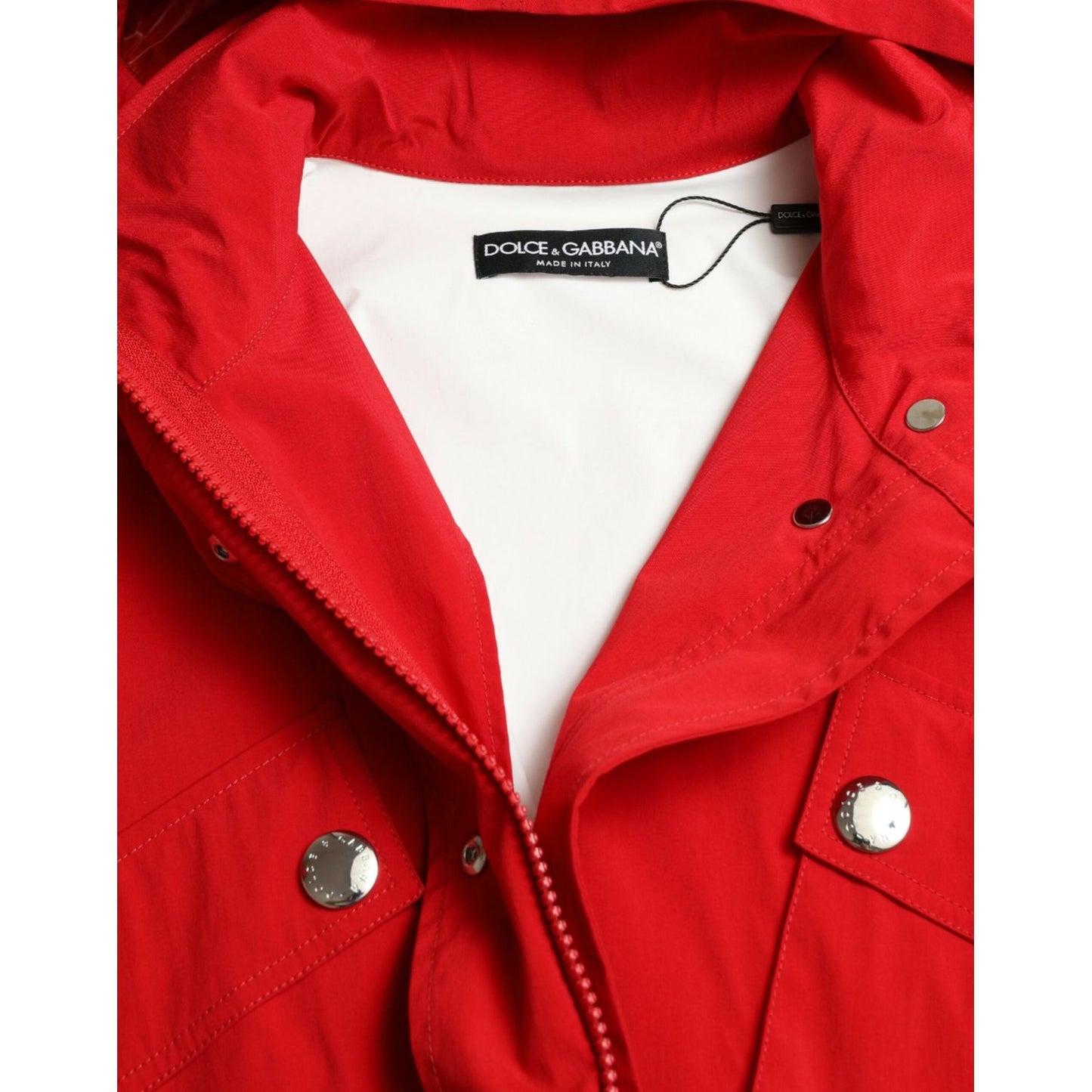Dolce & Gabbana Elegant Red Long Sleeve Jacket Dolce & Gabbana Firebrick