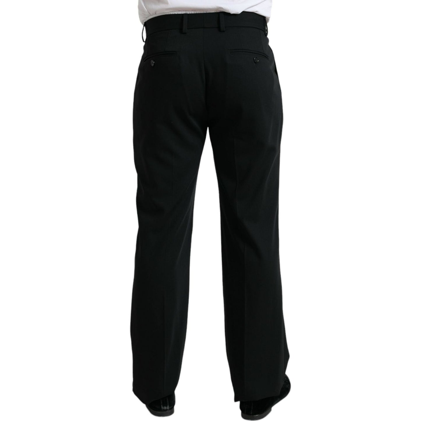 Dolce & Gabbana Elegant Black Wool Dress Pants Dolce & Gabbana Black