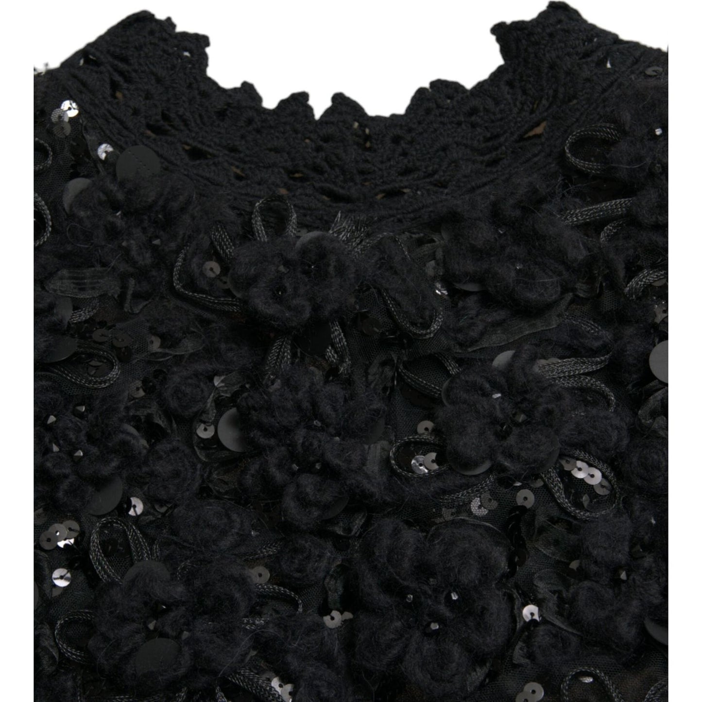 Dolce & Gabbana Sequin Embellished Black Pullover Dolce & Gabbana Black