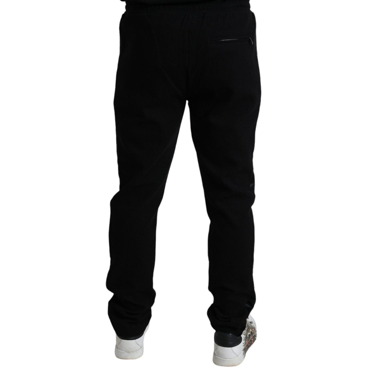 Dolce & Gabbana Elegant Black Cotton Blend Jogger Pants Dolce & Gabbana Black