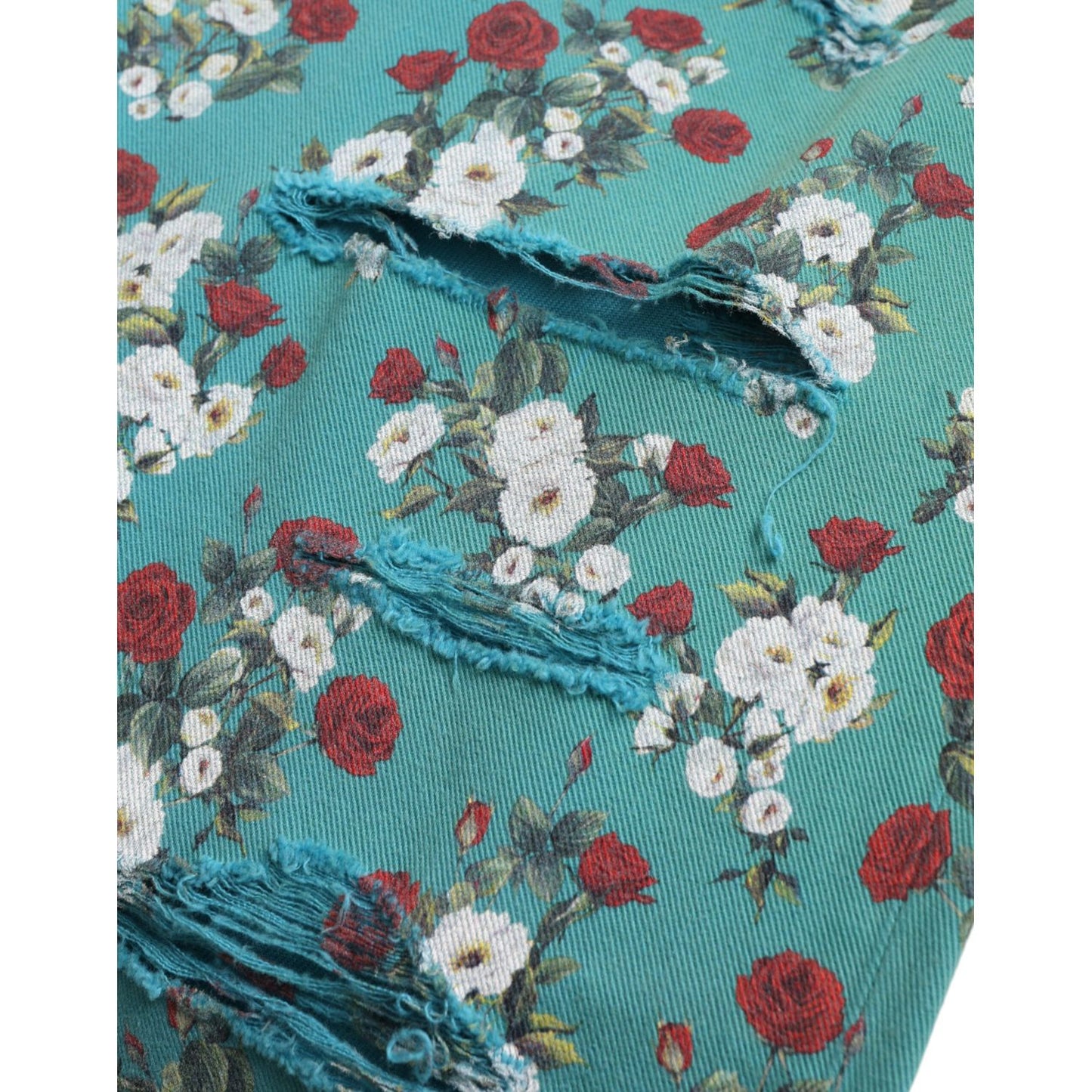 Dolce & Gabbana Chic Floral Skinny Denim Jeans Dolce & Gabbana Slate Gray