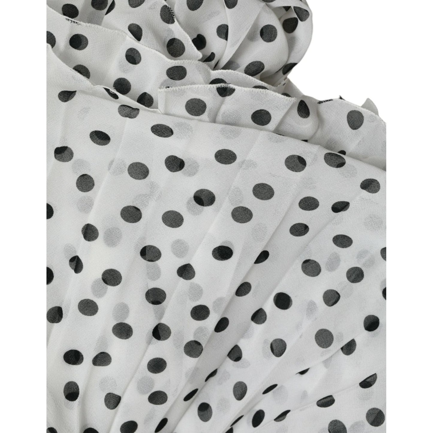 Dolce & Gabbana Elegant Polka Dots Maxi Dress Dolce & Gabbana Gray