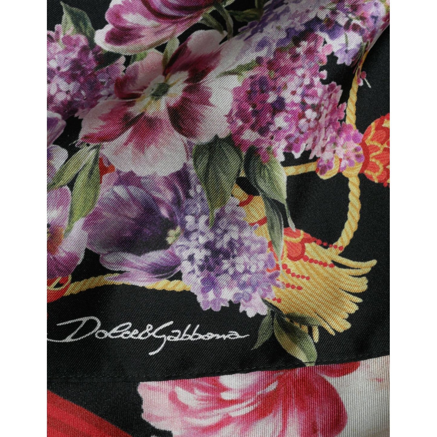 Dolce & Gabbana Elegant Floral Silk Maxi Dress Dolce & Gabbana Dark Slate Gray