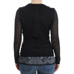 Ermanno Scervino Black Wool Blend Stretch Long Sleeve Sweater SIG12583-3