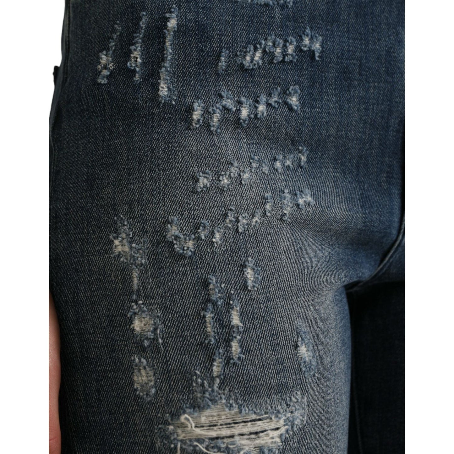 Dolce & Gabbana Elegant High Waist Stretch Denim Jeans Dolce & Gabbana Dark Slate Gray
