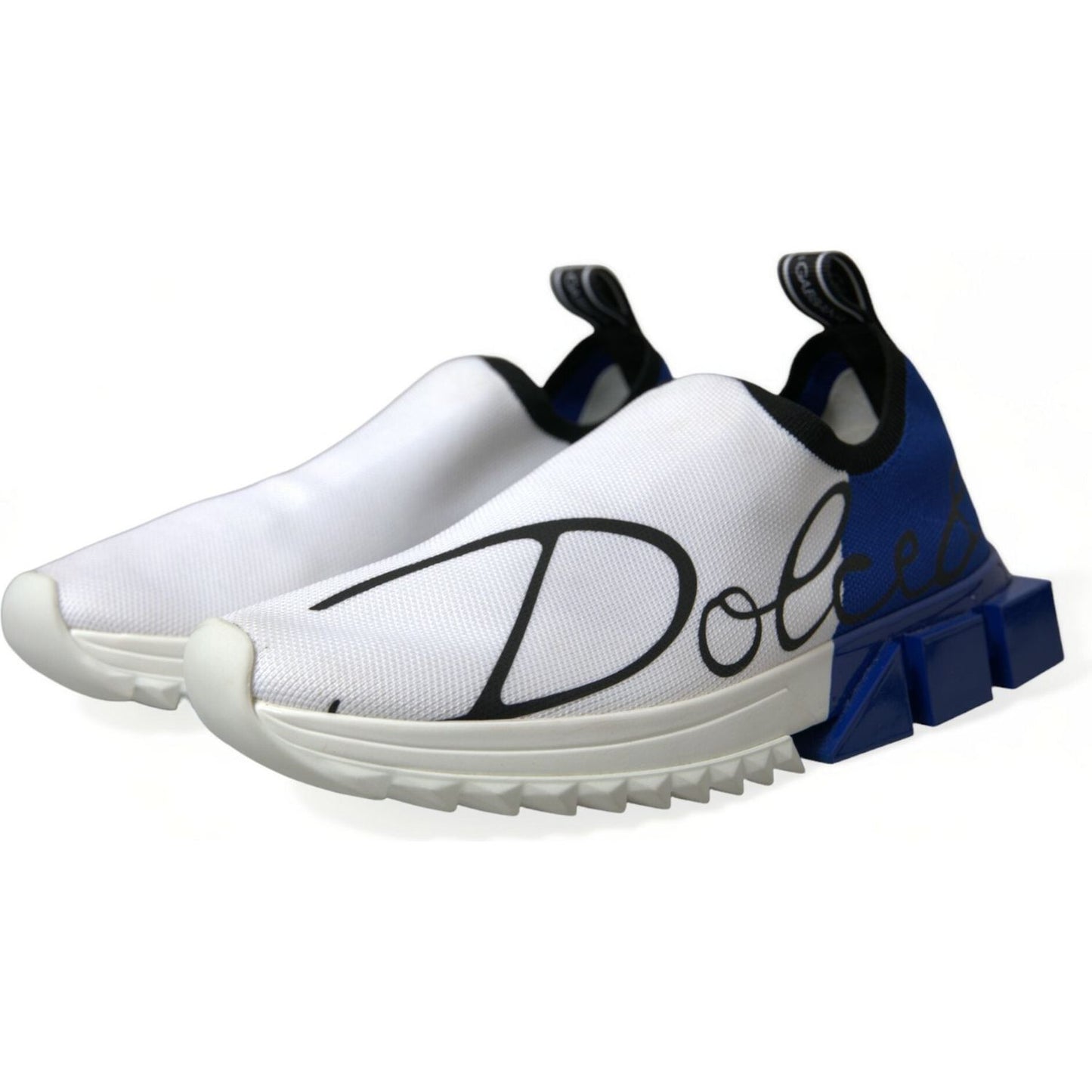 Dolce & Gabbana Chic Low Top Sorrento Sneakers in Blue and White Dolce & Gabbana Light Gray