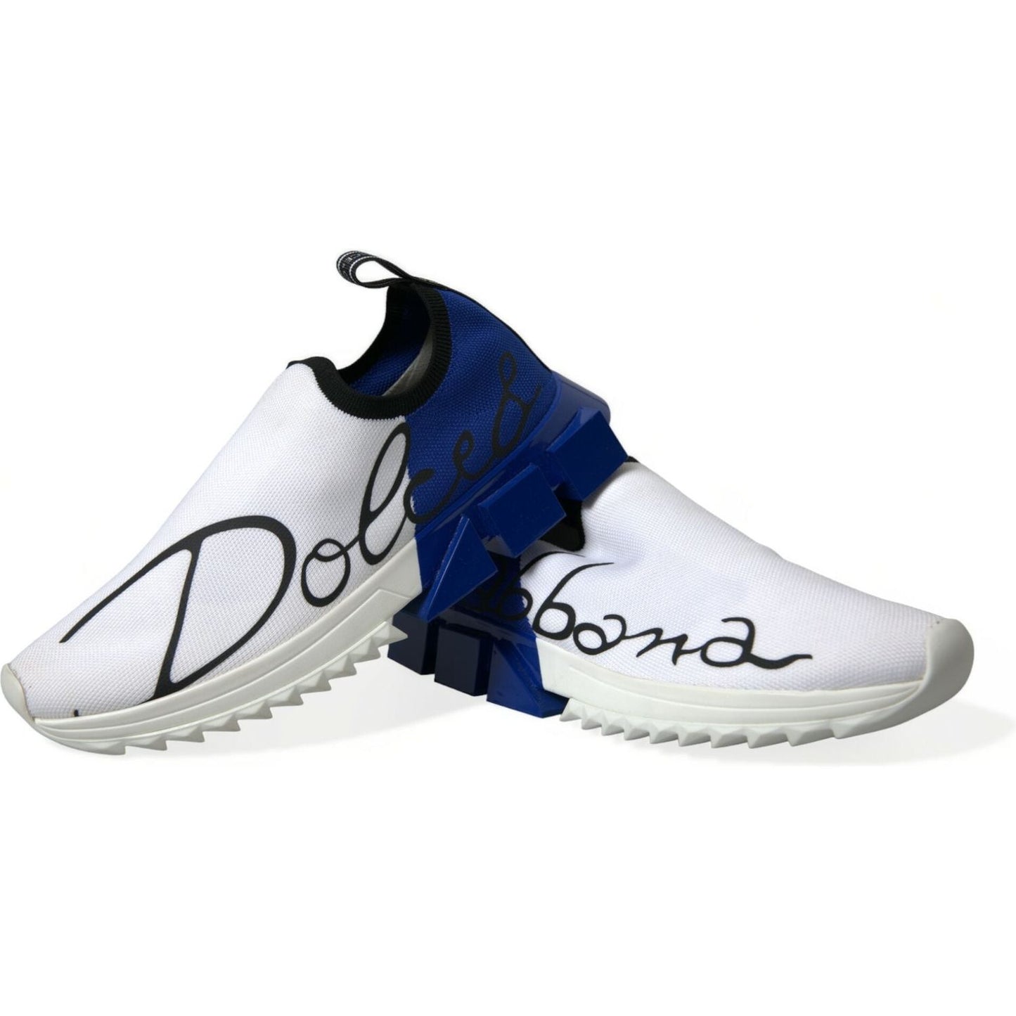 Dolce & Gabbana Chic Low Top Sorrento Sneakers in Blue and White Dolce & Gabbana Midnight Blue