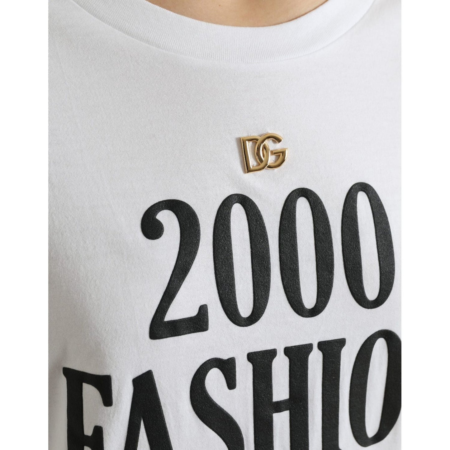 Dolce & Gabbana Elegant White Lace-Up Cotton Tee Dolce & Gabbana Light Gray
