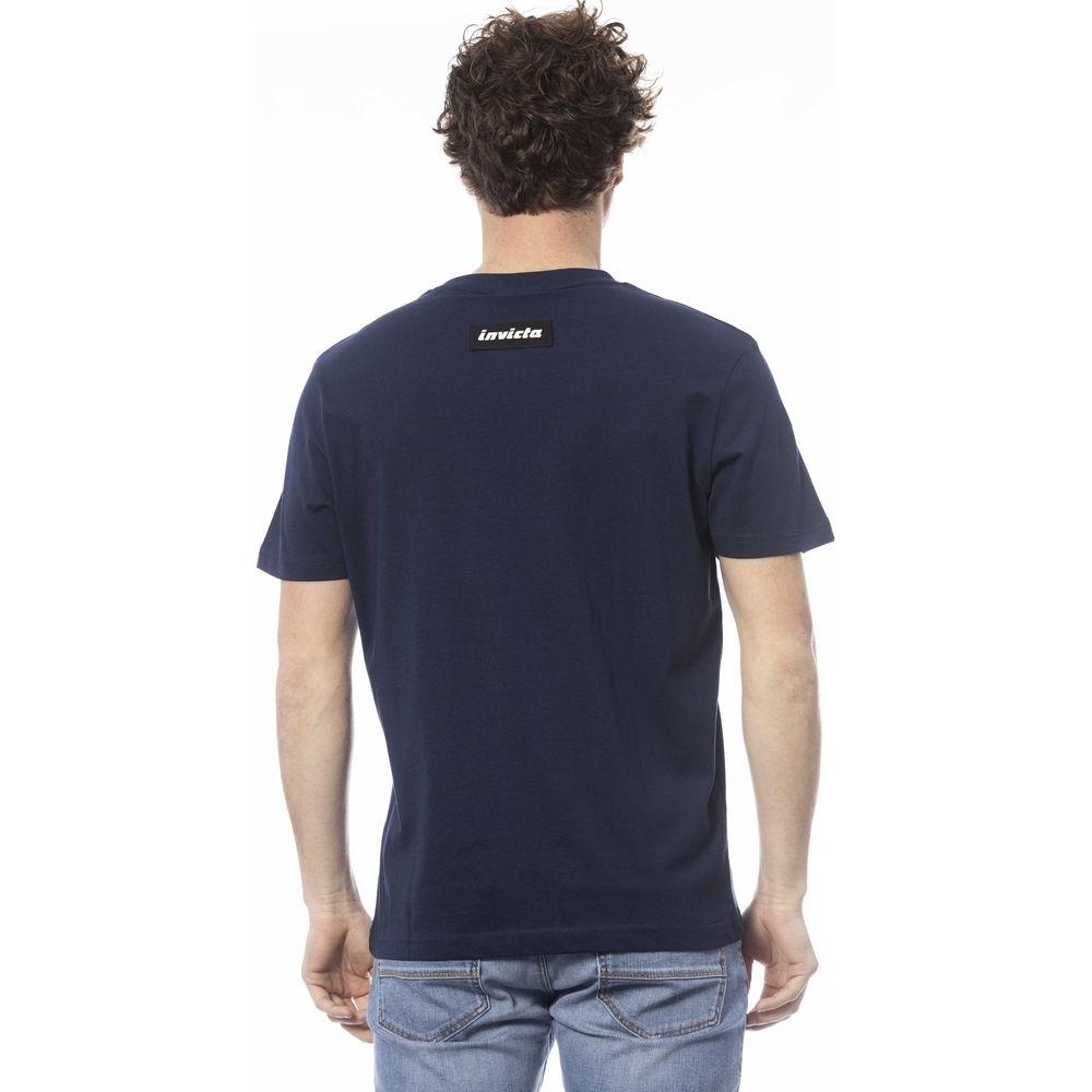 Invicta Blue Cotton Men T-Shirt Invicta Dark Slate Gray