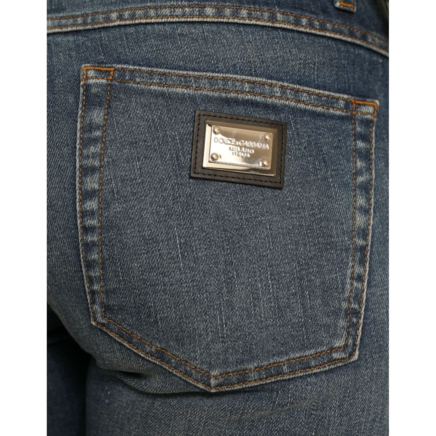 Dolce & Gabbana Chic Boyfriend Mid-Waist Stretch Jeans Dolce & Gabbana Dark Slate Gray