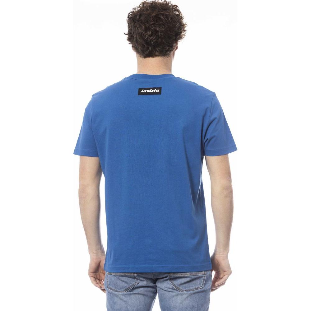 Invicta Blue Cotton Men T-Shirt Invicta Steel Blue