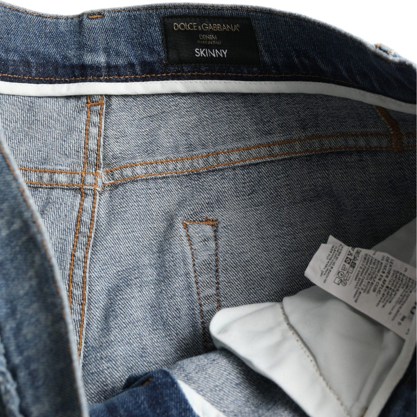 Dolce & Gabbana Chic Blue Skinny Stretch Denim Jeans Dolce & Gabbana Dark Slate Gray