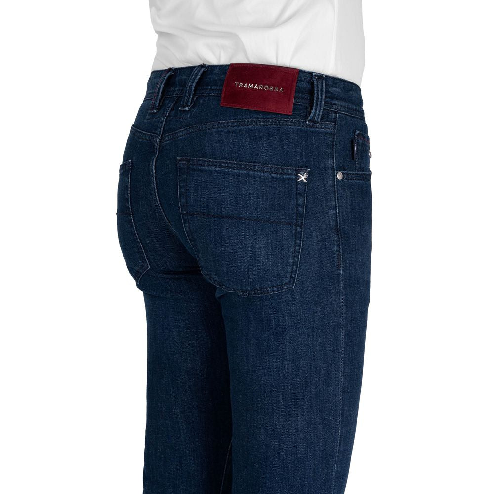Tramarossa Elegant Stretch Cotton Men's Jeans Tramarossa Midnight Blue