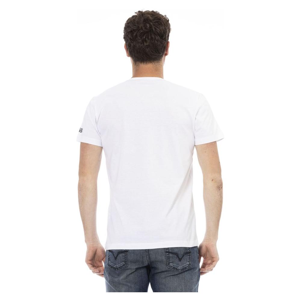Trussardi Action White Cotton Men T-Shirt Trussardi Action Dark Slate Gray