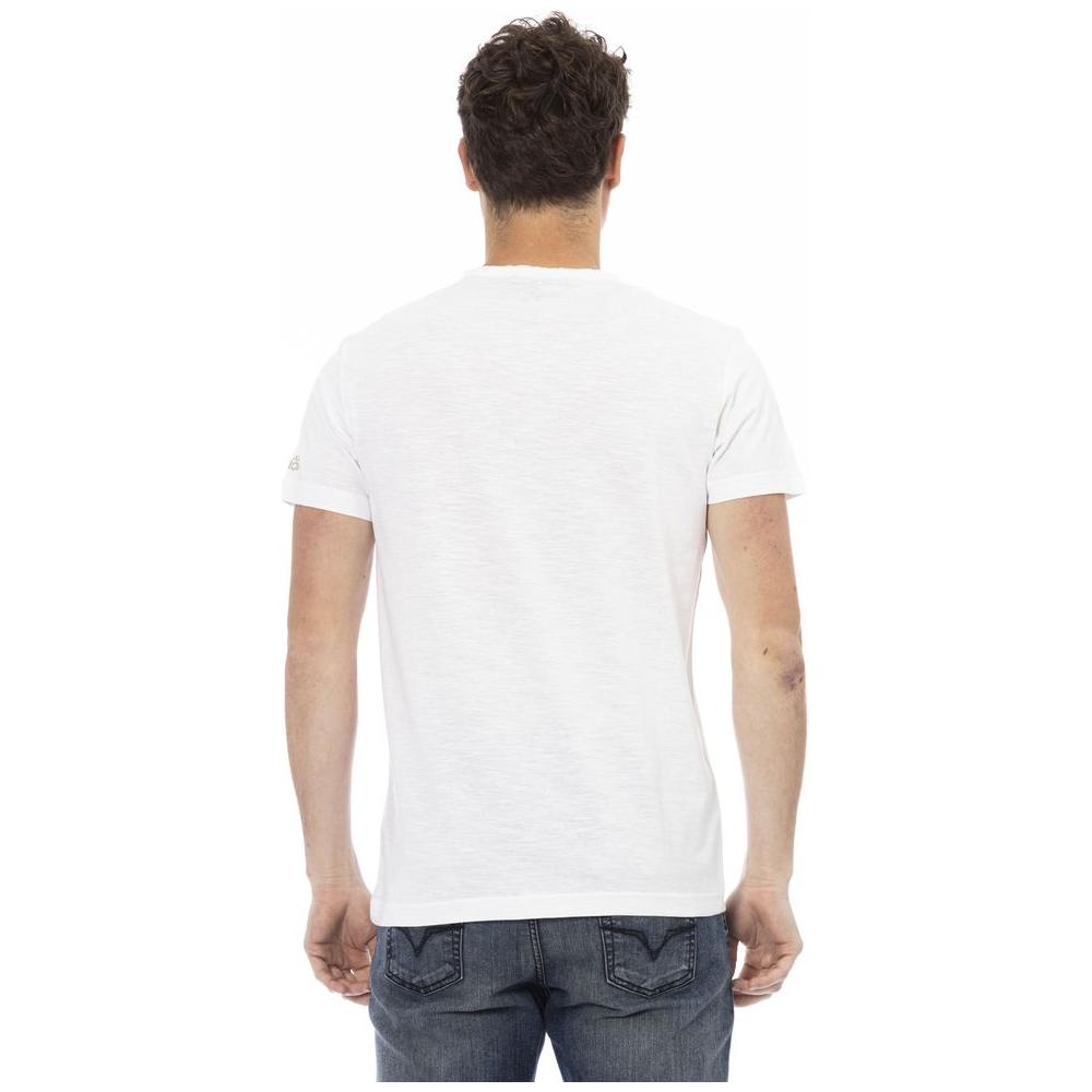 Trussardi Action White Cotton Men T-Shirt Trussardi Action Dark Slate Gray