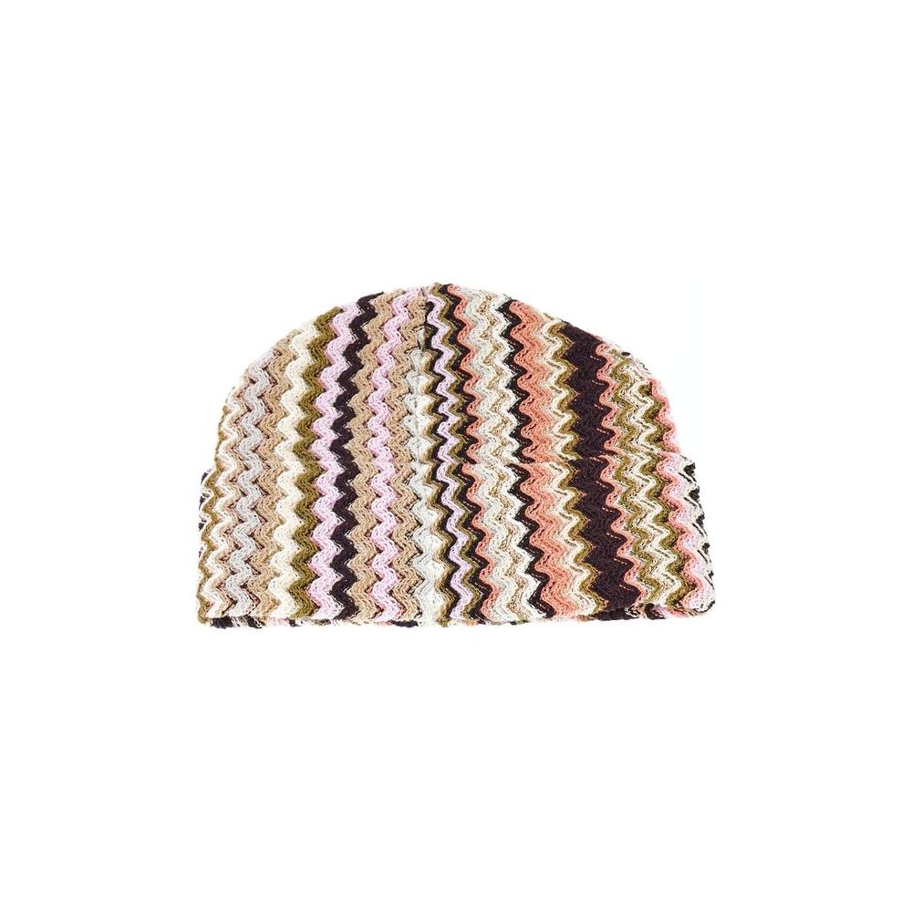 Missoni Multicolor Wool Women Hat Missoni Light Gray