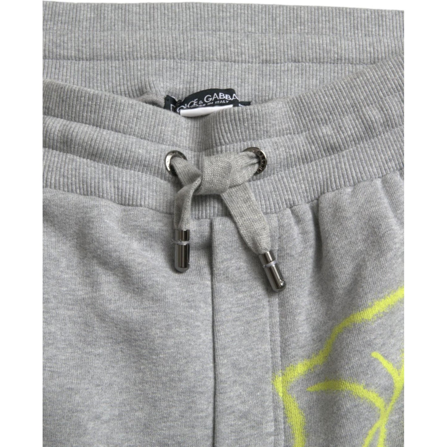 Dolce & Gabbana Chic Grey Skinny Cotton Joggers Dolce & Gabbana Dark Gray