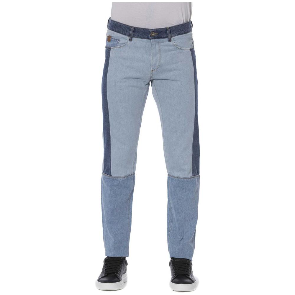 Trussardi Jeans Blue Cotton Men Jeans Trussardi Jeans Light Slate Gray