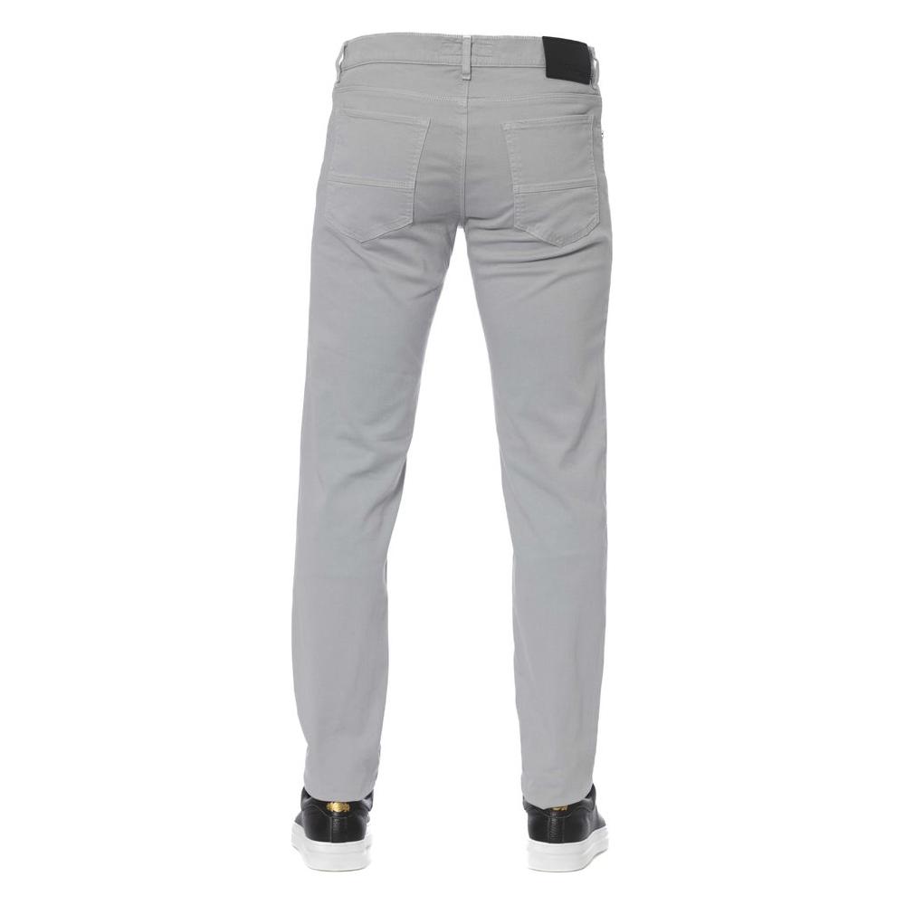 Trussardi Jeans Gray Cotton Men Jeans Trussardi Jeans Dark Gray