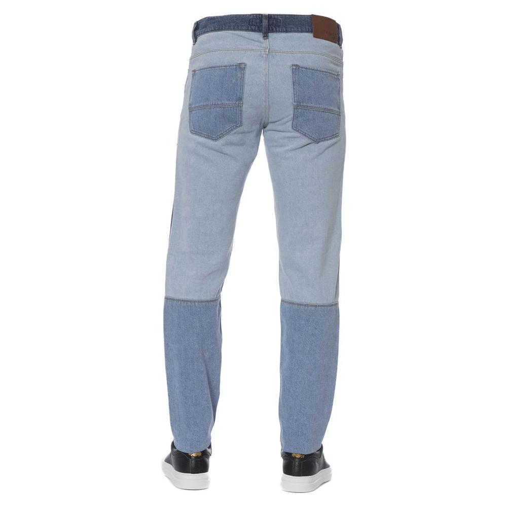 Trussardi Jeans Blue Cotton Men Jeans Trussardi Jeans Light Slate Gray