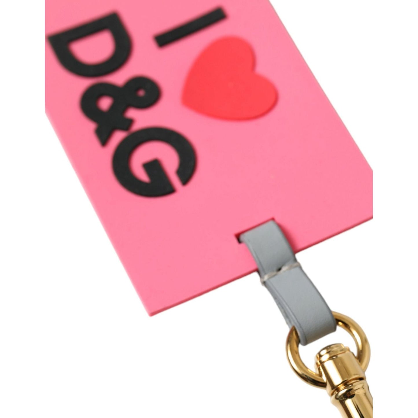 Dolce & Gabbana Chic Trifold Gold & Pink Key Holder Case Dolce & Gabbana Light Coral