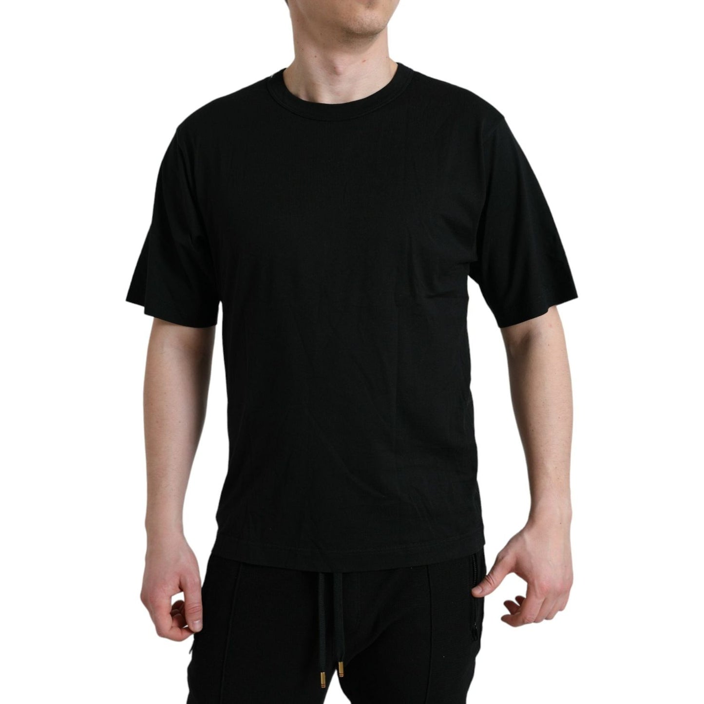 Dolce & Gabbana Elegant Embossed Logo Cotton Tee Dolce & Gabbana Rosy Brown