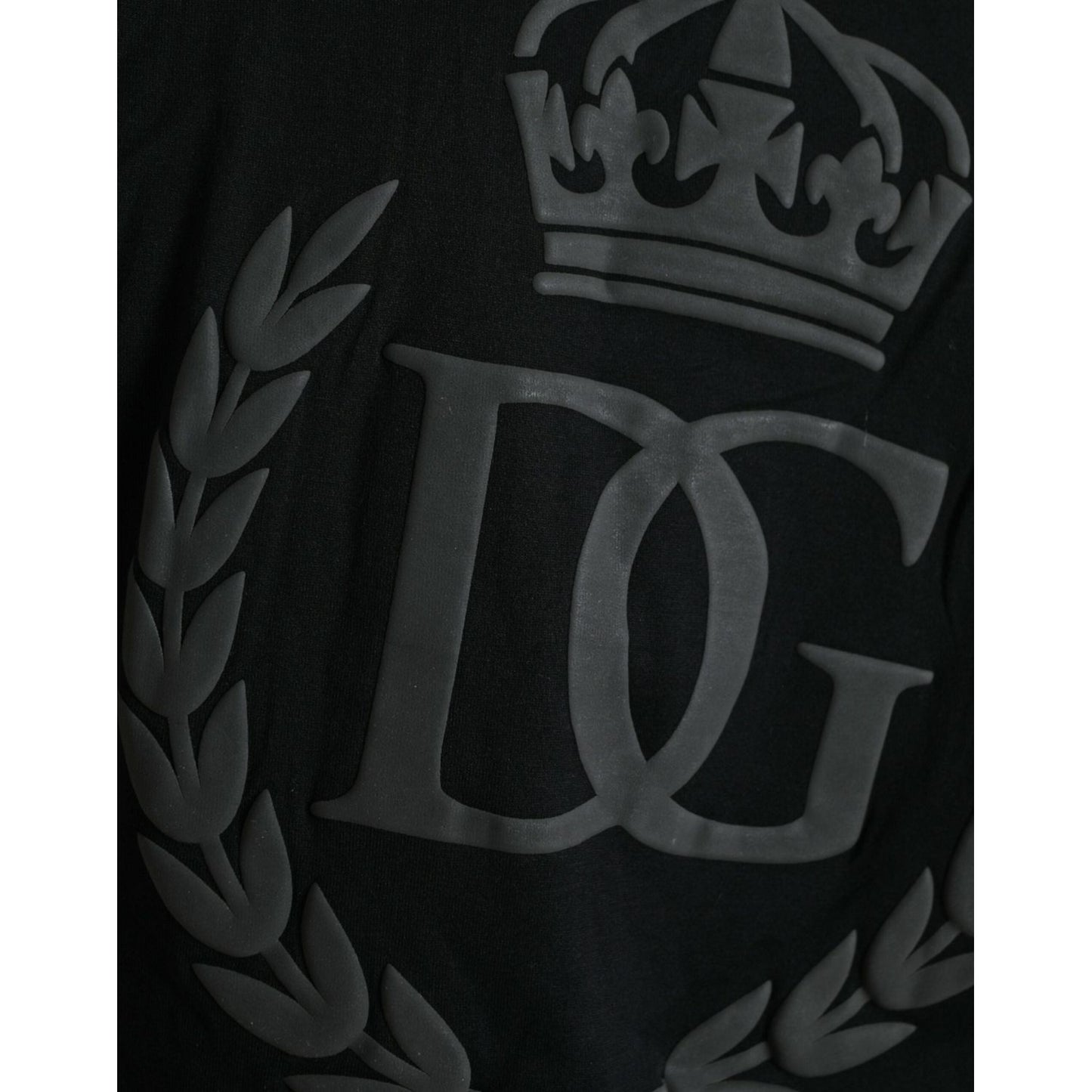 Dolce & Gabbana Elegant Embossed Logo Cotton Tee Dolce & Gabbana Black