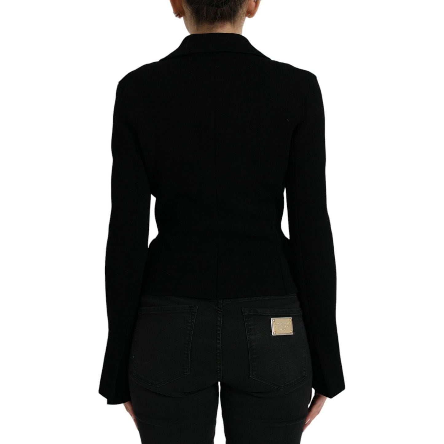 Dolce & Gabbana Elegant Black Designer Blazer for Women Dolce & Gabbana Black