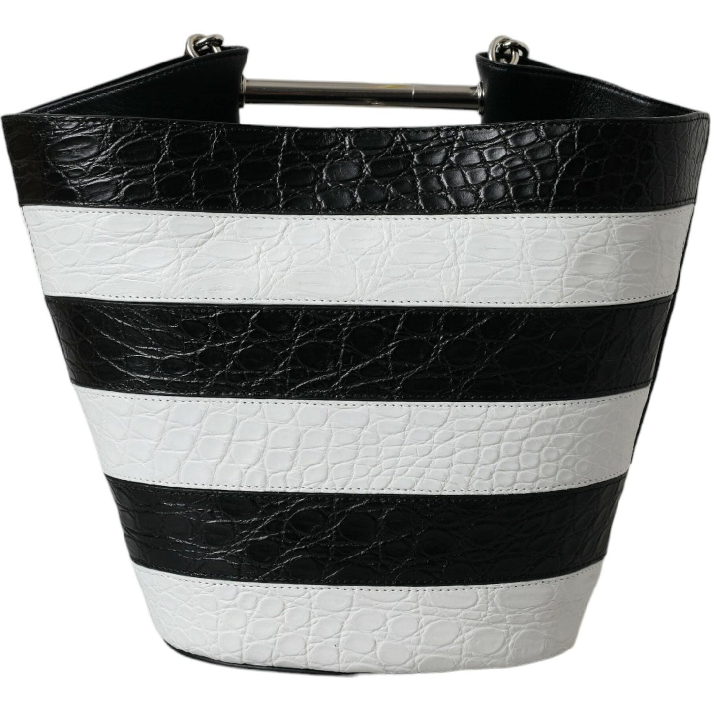 Balenciaga Chic Crocodile Leather Maxi Bucket Bag Balenciaga Black