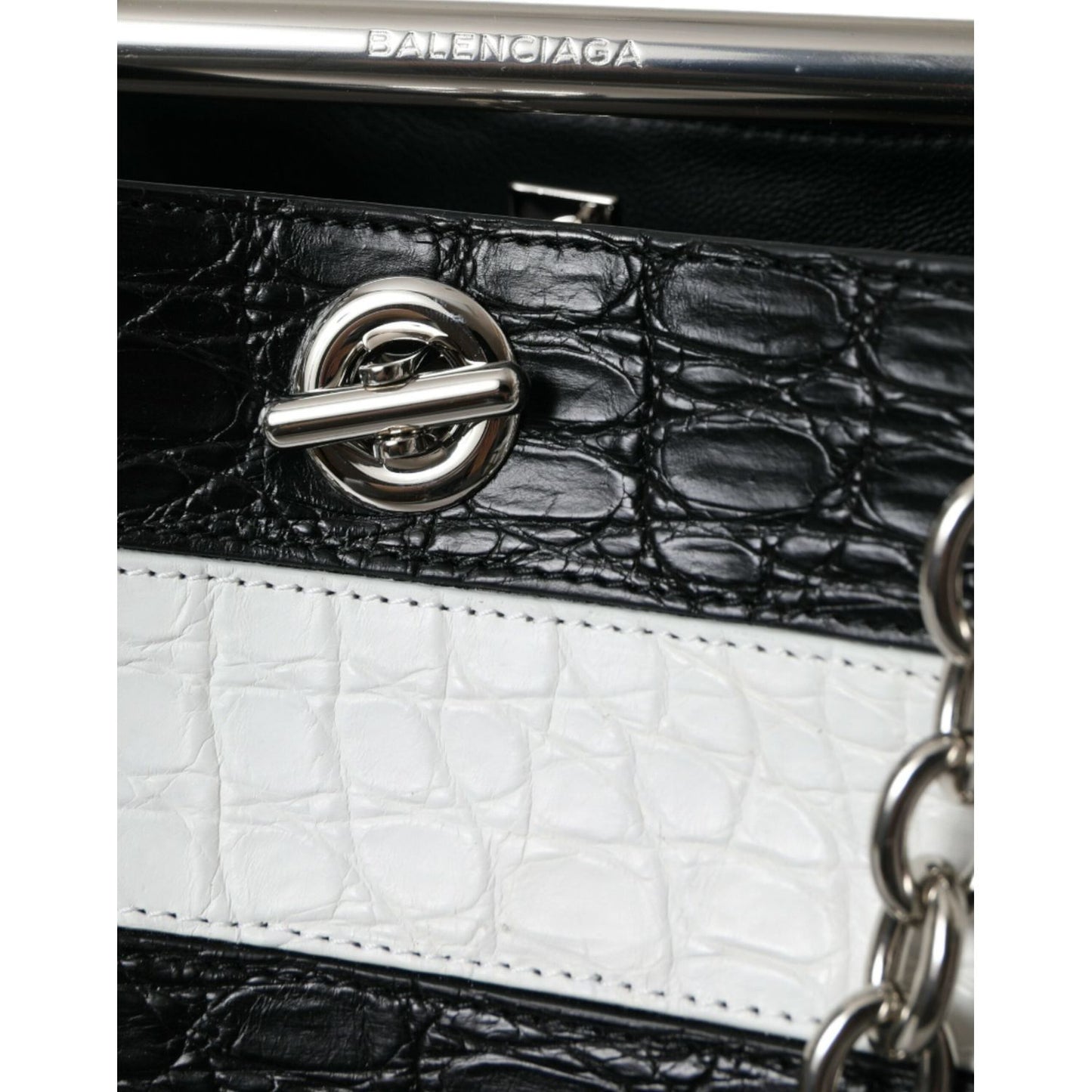 Balenciaga Chic Crocodile Leather Maxi Bucket Bag Balenciaga Dark Slate Gray
