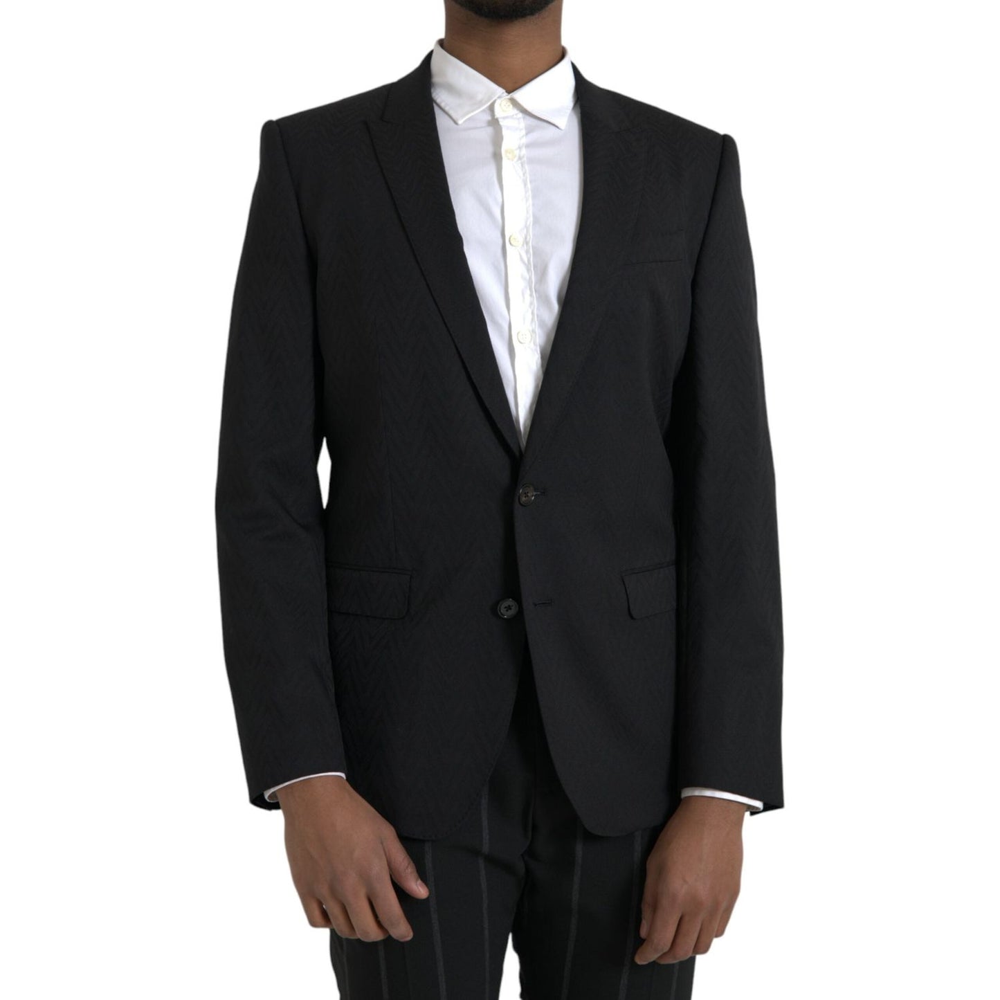 Dolce & Gabbana Black MARTINI Slim Fit Jacket Coat Blazer Dolce & Gabbana Black