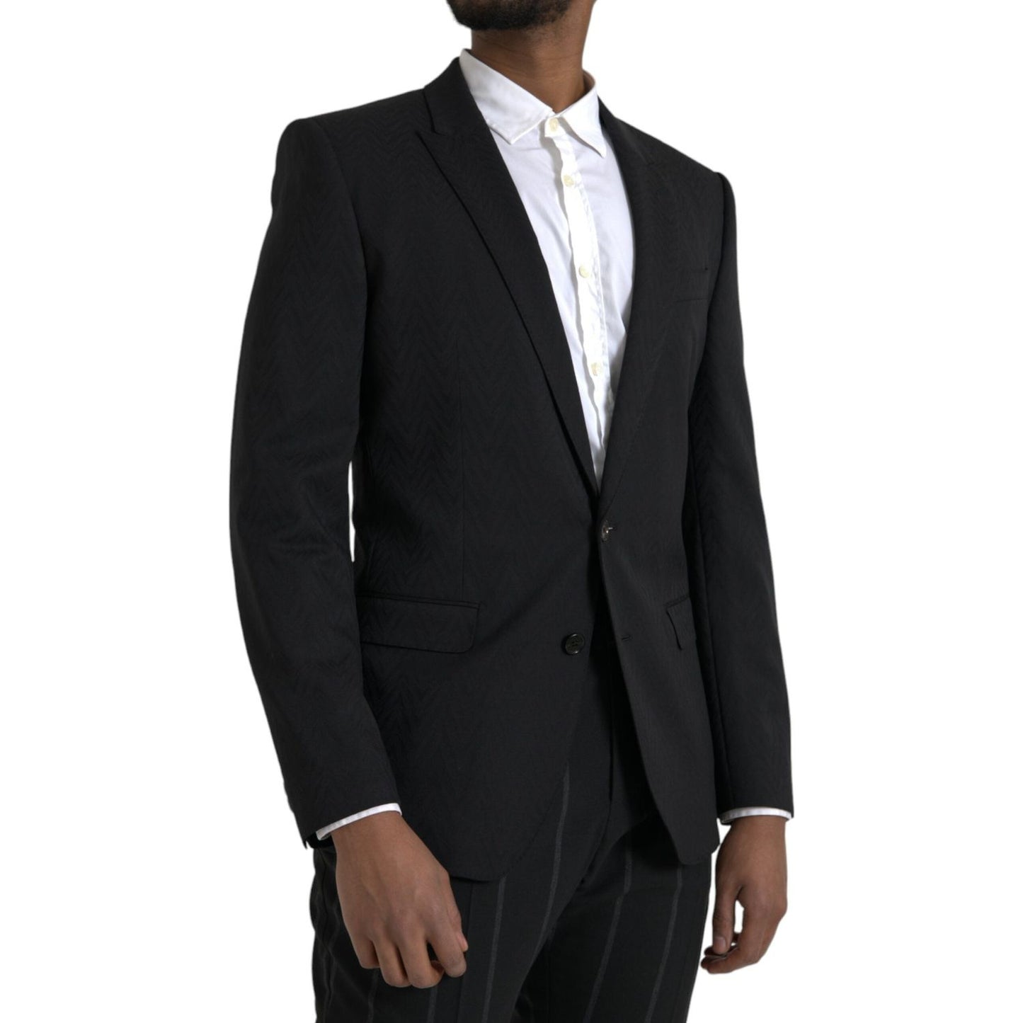 Dolce & Gabbana Black MARTINI Slim Fit Jacket Coat Blazer Dolce & Gabbana Black