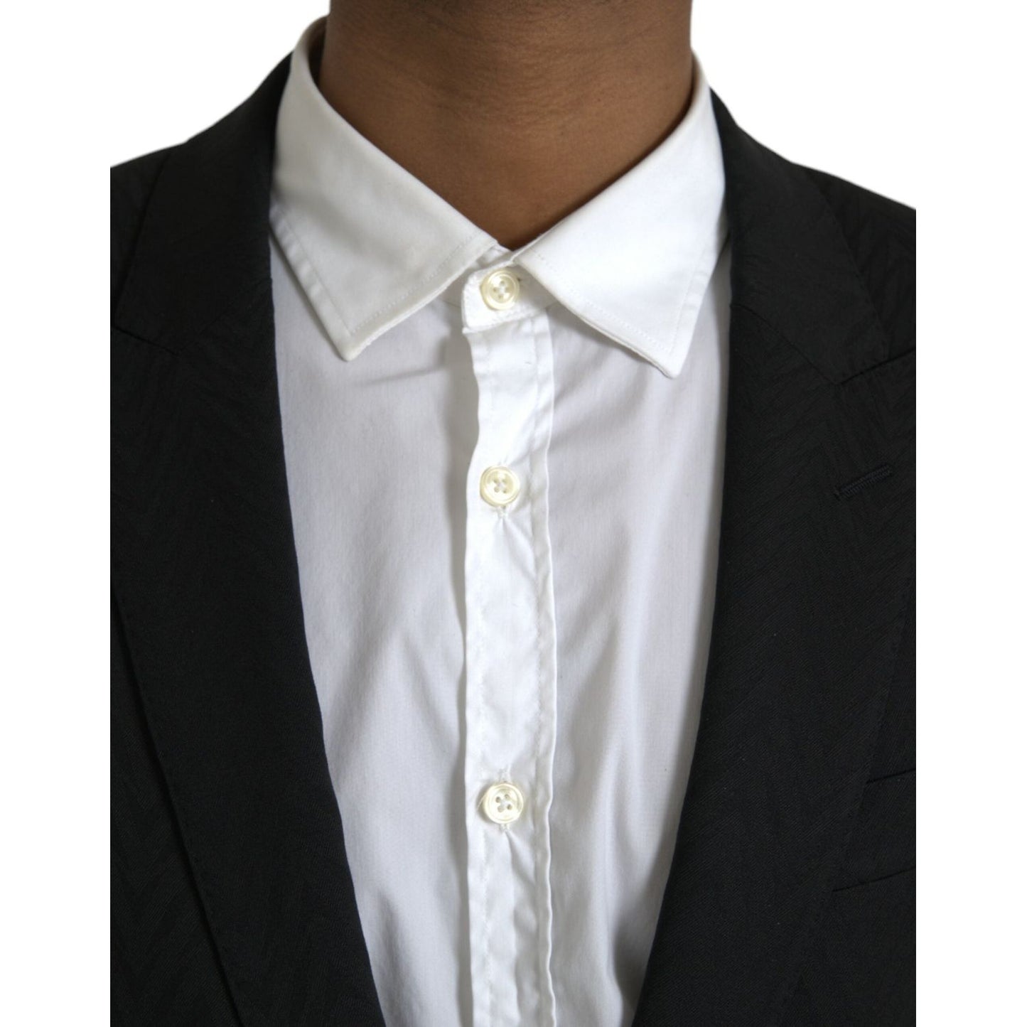 Dolce & Gabbana Black MARTINI Slim Fit Jacket Coat Blazer Dolce & Gabbana Light Gray