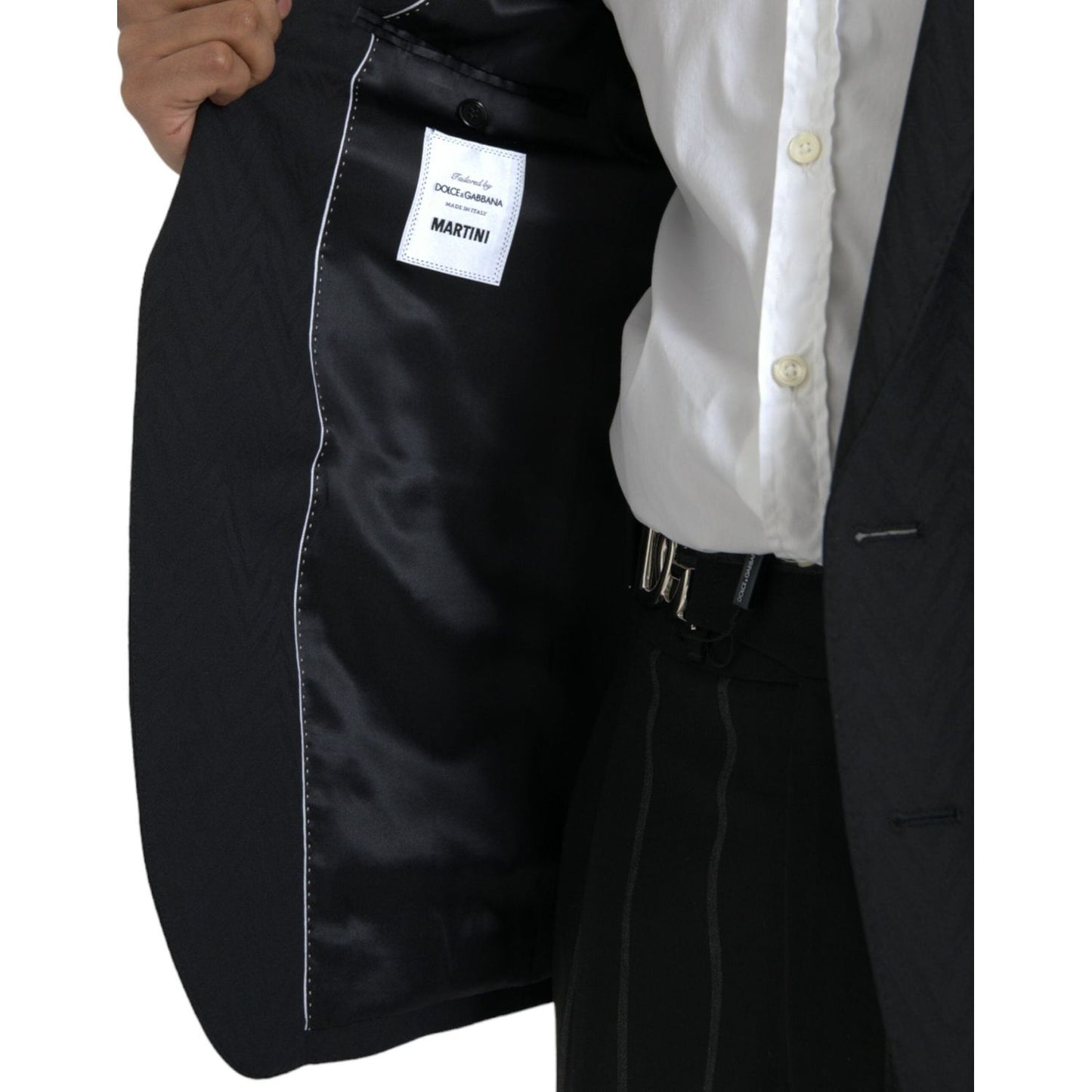 Dolce & Gabbana Black MARTINI Slim Fit Jacket Coat Blazer Dolce & Gabbana Black