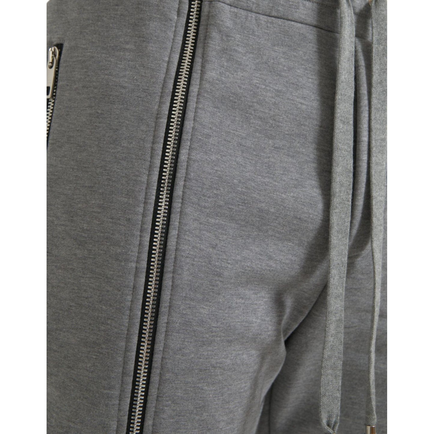 Dolce & Gabbana Gray Cotton Jogger Skinny Sweatpants Pants Dolce & Gabbana Dim Gray