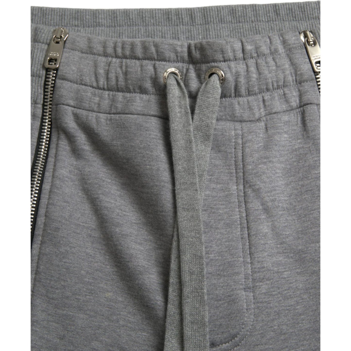 Dolce & Gabbana Gray Cotton Jogger Skinny Sweatpants Pants Dolce & Gabbana Dim Gray