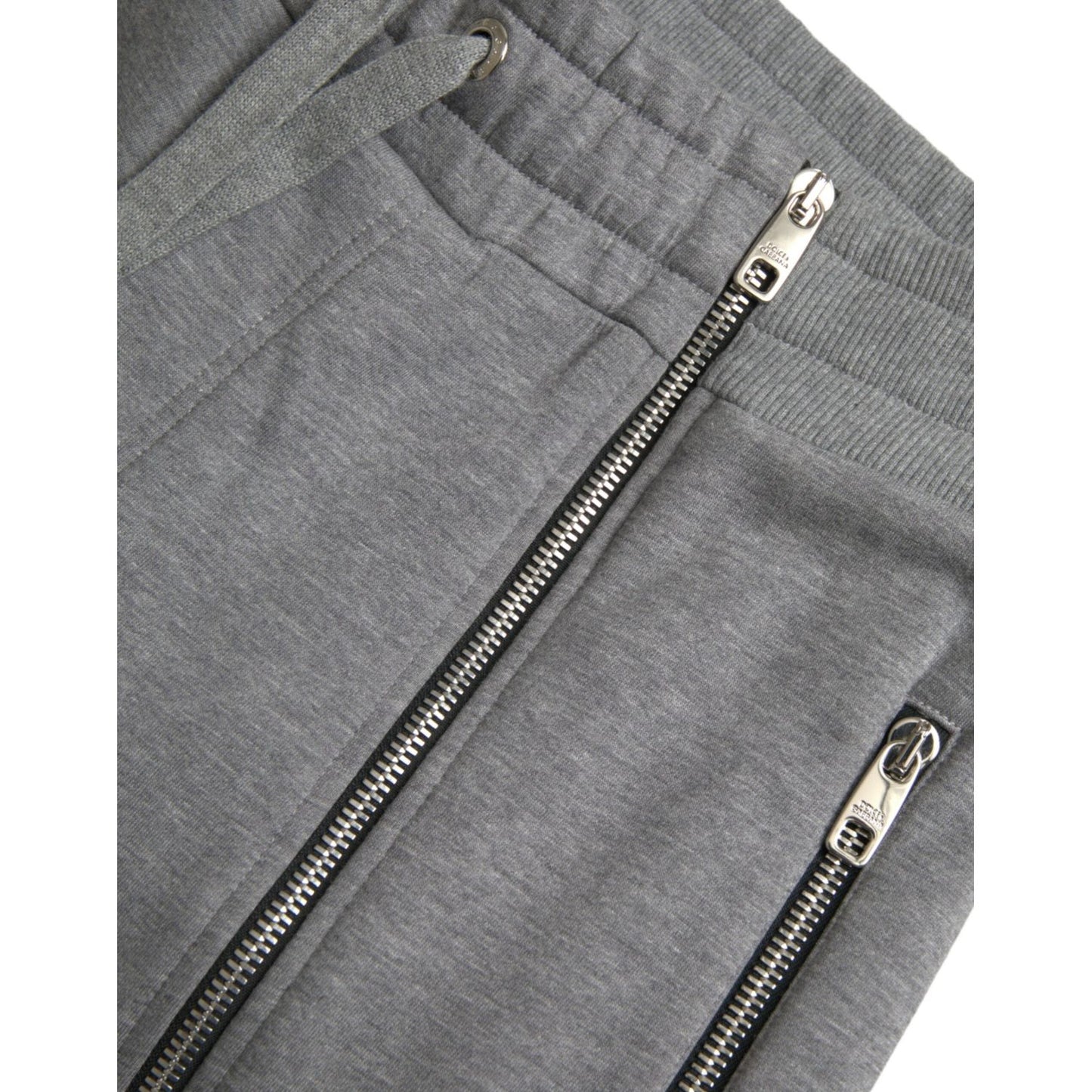 Dolce & Gabbana Gray Cotton Jogger Skinny Sweatpants Pants Dolce & Gabbana Slate Gray