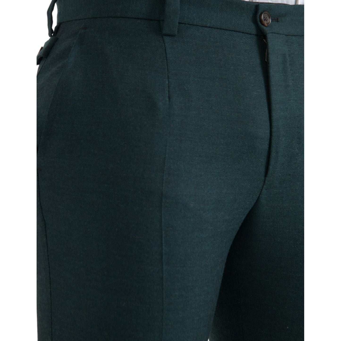 Dolce & Gabbana Green Wool Skinny Slim Dress Pants Dolce & Gabbana Dark Slate Gray