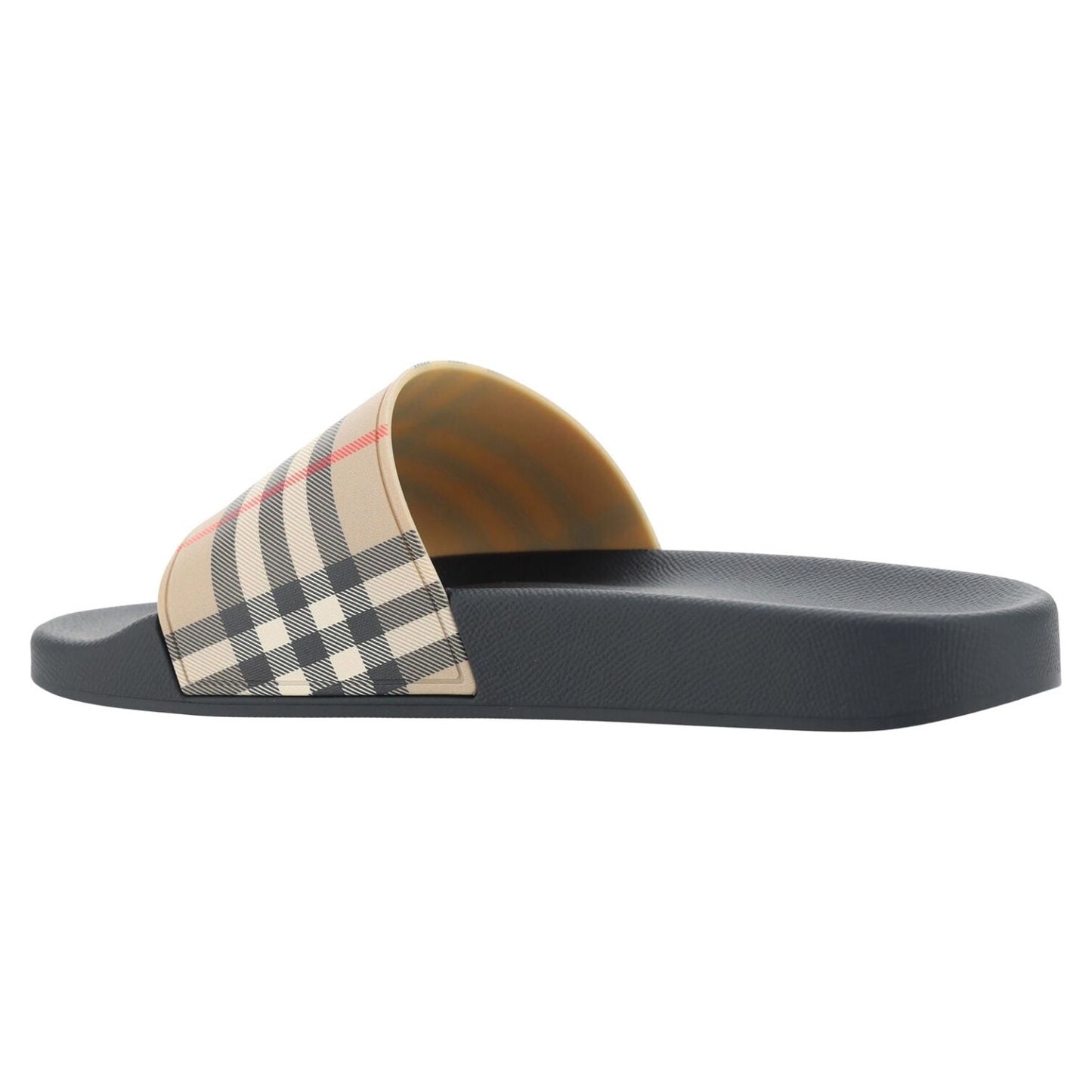 Burberry Brown Rubber Slides Sandals Burberry Dark Slate Gray