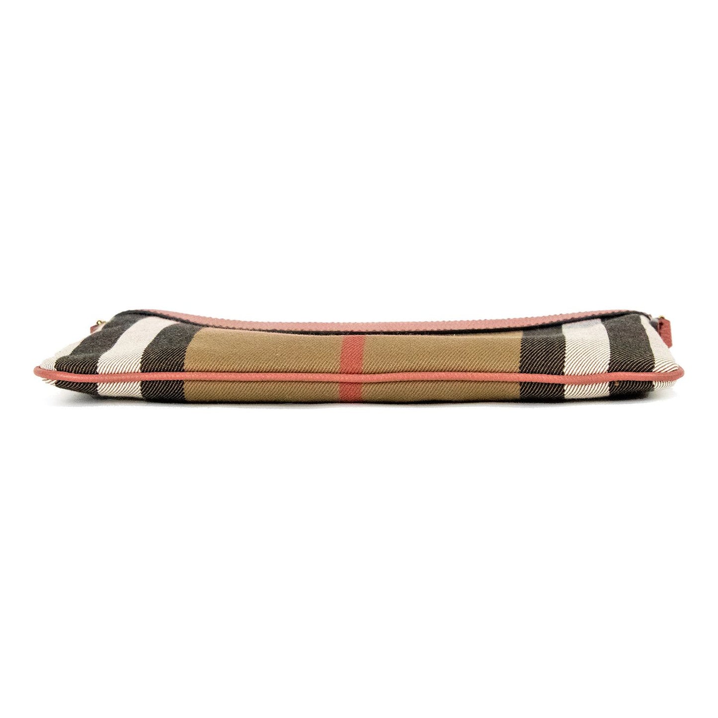 Burberry Peyton House Check Derby Cinnamon Red Grain Leather Pouch Crossbody Bag Burberry Rosy Brown