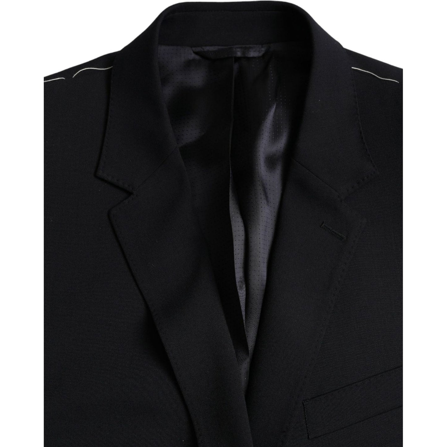 Dolce & Gabbana Black MARTINI Single Breasted Coat Blazer Dolce & Gabbana Black