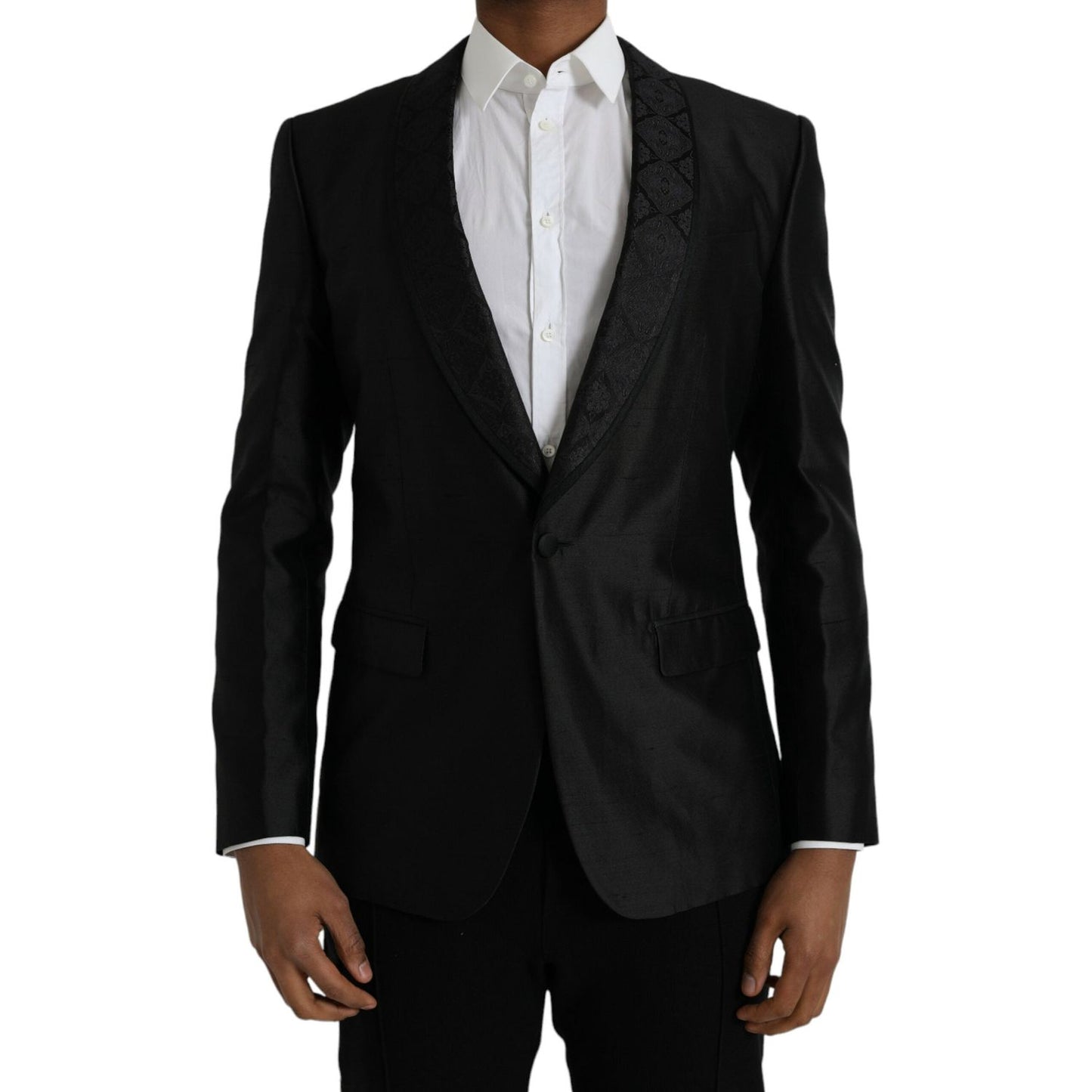 Dolce & Gabbana Black MARTINI Single Breasted Coat Blazer Dolce & Gabbana Black