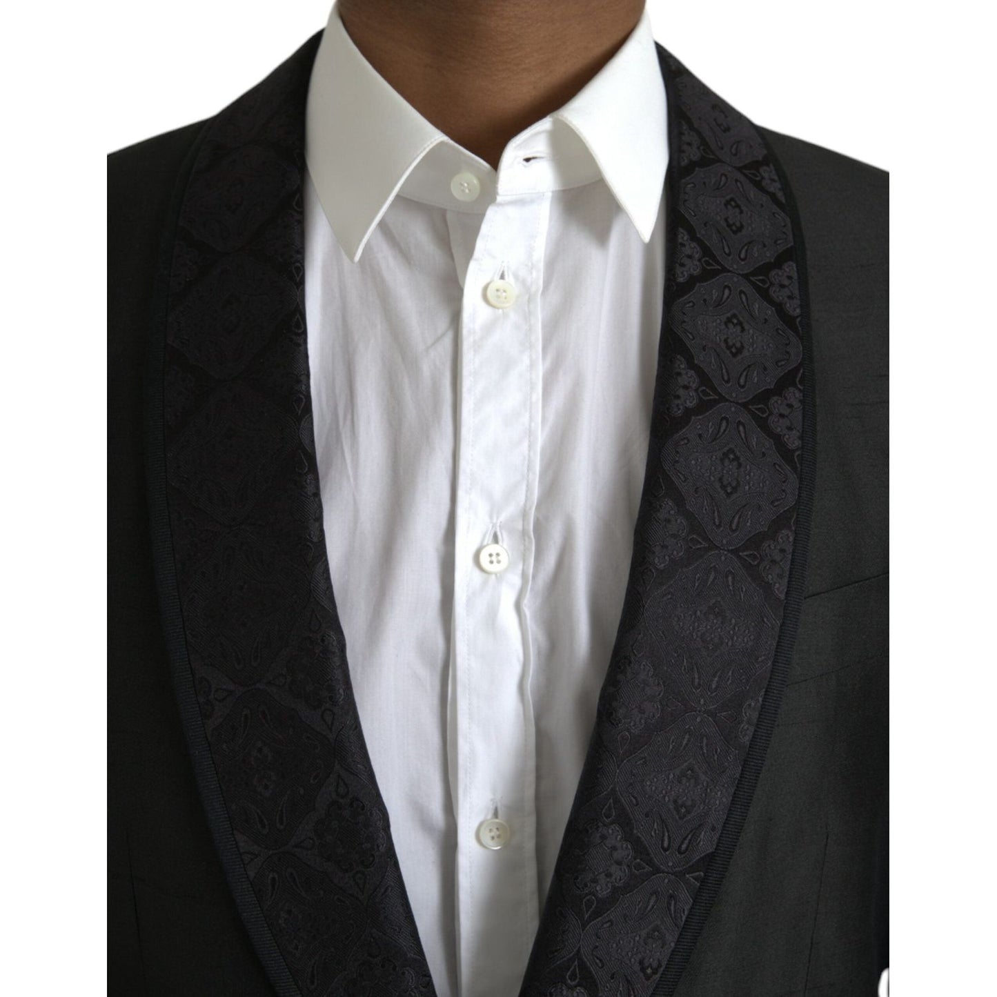 Dolce & Gabbana Black MARTINI Single Breasted Coat Blazer Dolce & Gabbana Gray