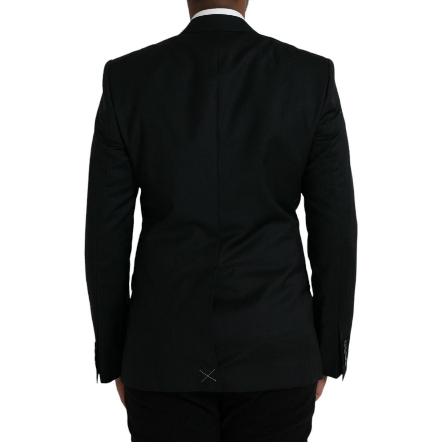 Dolce & Gabbana Black Wool MARTINI Single Breasted Blazer Dolce & Gabbana Black