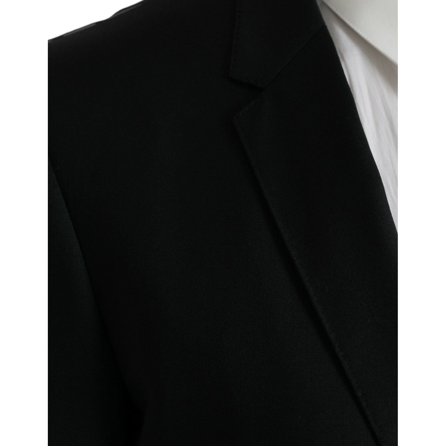 Dolce & Gabbana Black Wool MARTINI Single Breasted Blazer Dolce & Gabbana Black