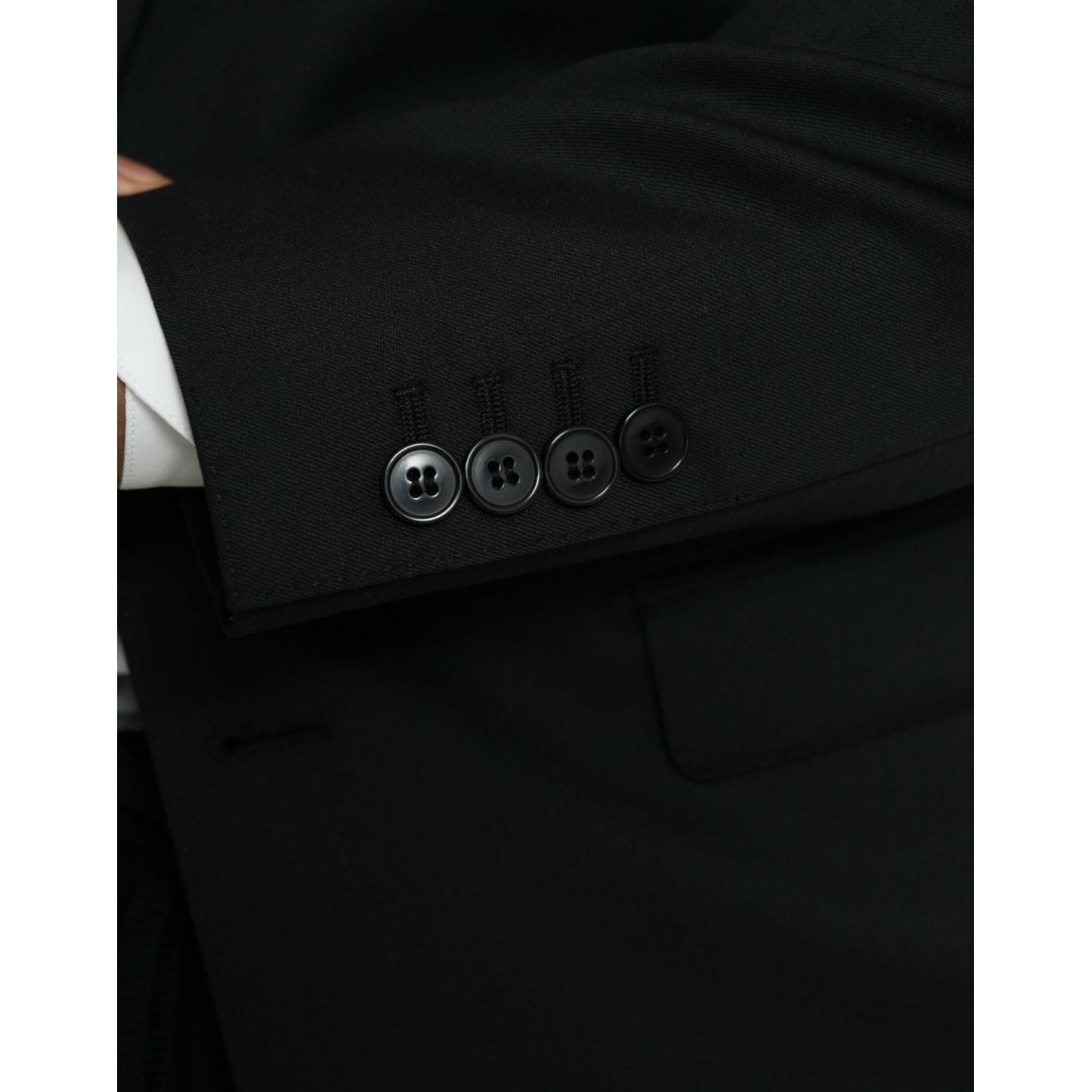 Dolce & Gabbana Black Wool MARTINI Single Breasted Blazer Dolce & Gabbana Black